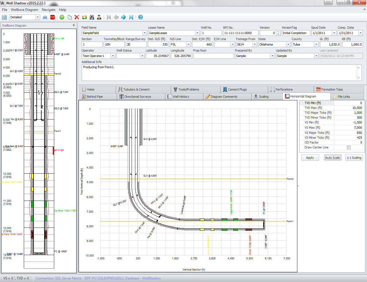 PetroCode Wellbore Diagram