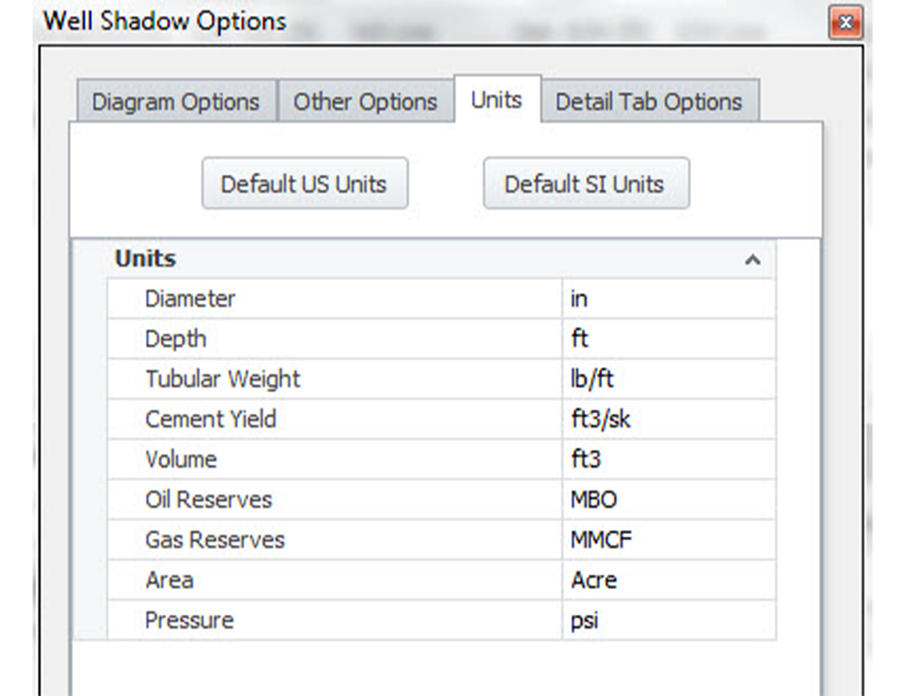 PetroCode Supports Oil Field Units and SI Units